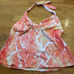 Victoria’s Secret orange snake print tankini top